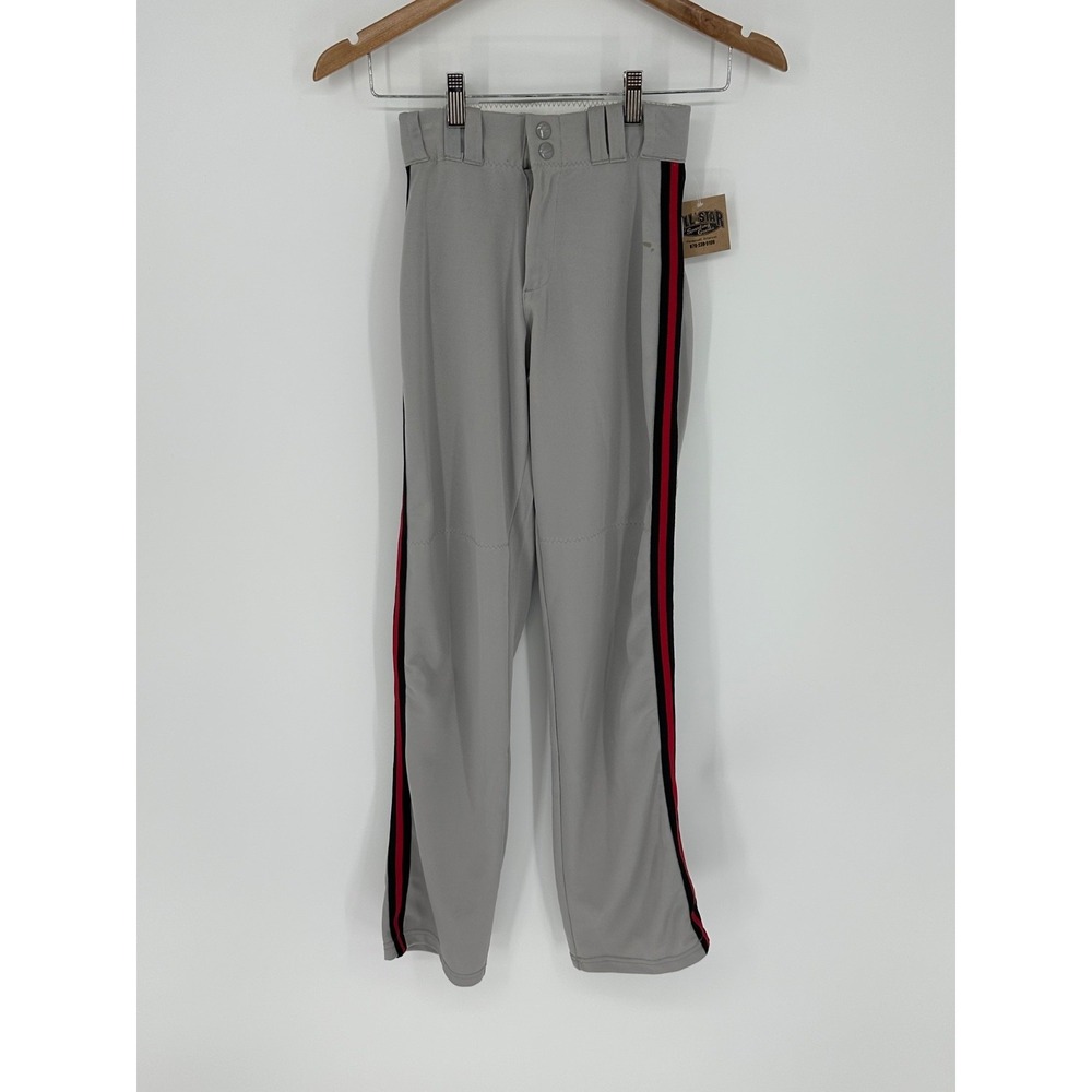 Alleson Athletic Women's Sz XS Gray Piped Side Stripe Softball Pants Fastpitch